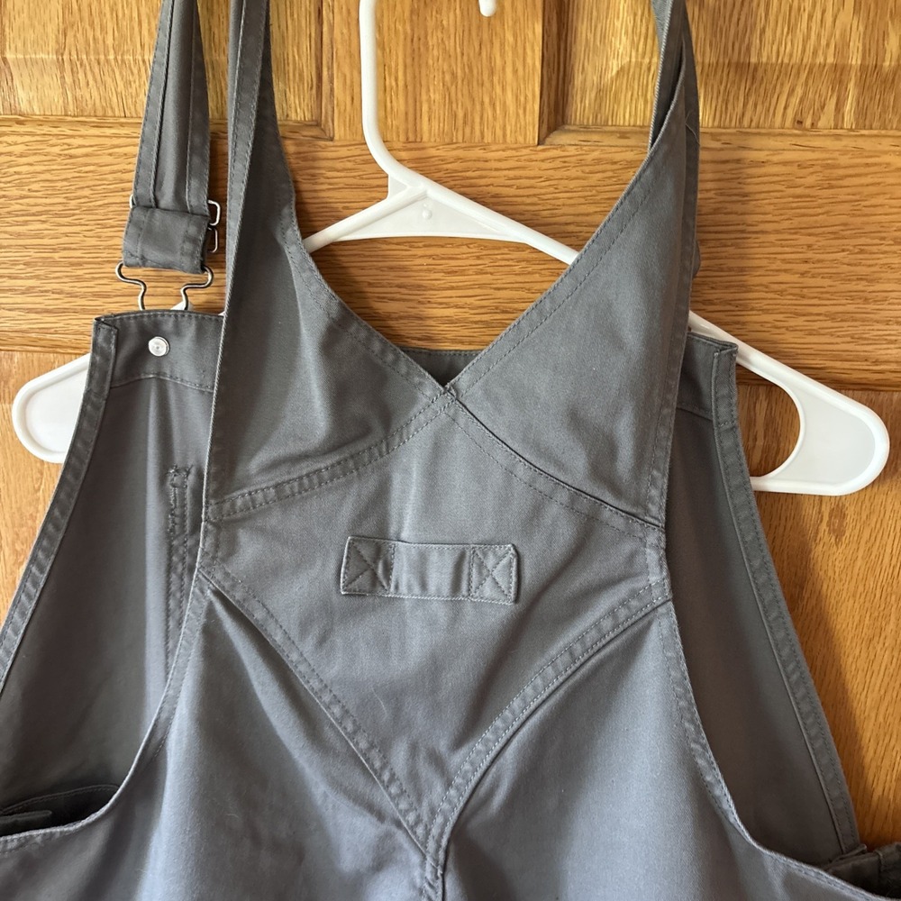 DULUTH TRADING 40 Grit Overalls Women XXL Gray Regular Flex Twill Bib Work - Picture 7 of 8